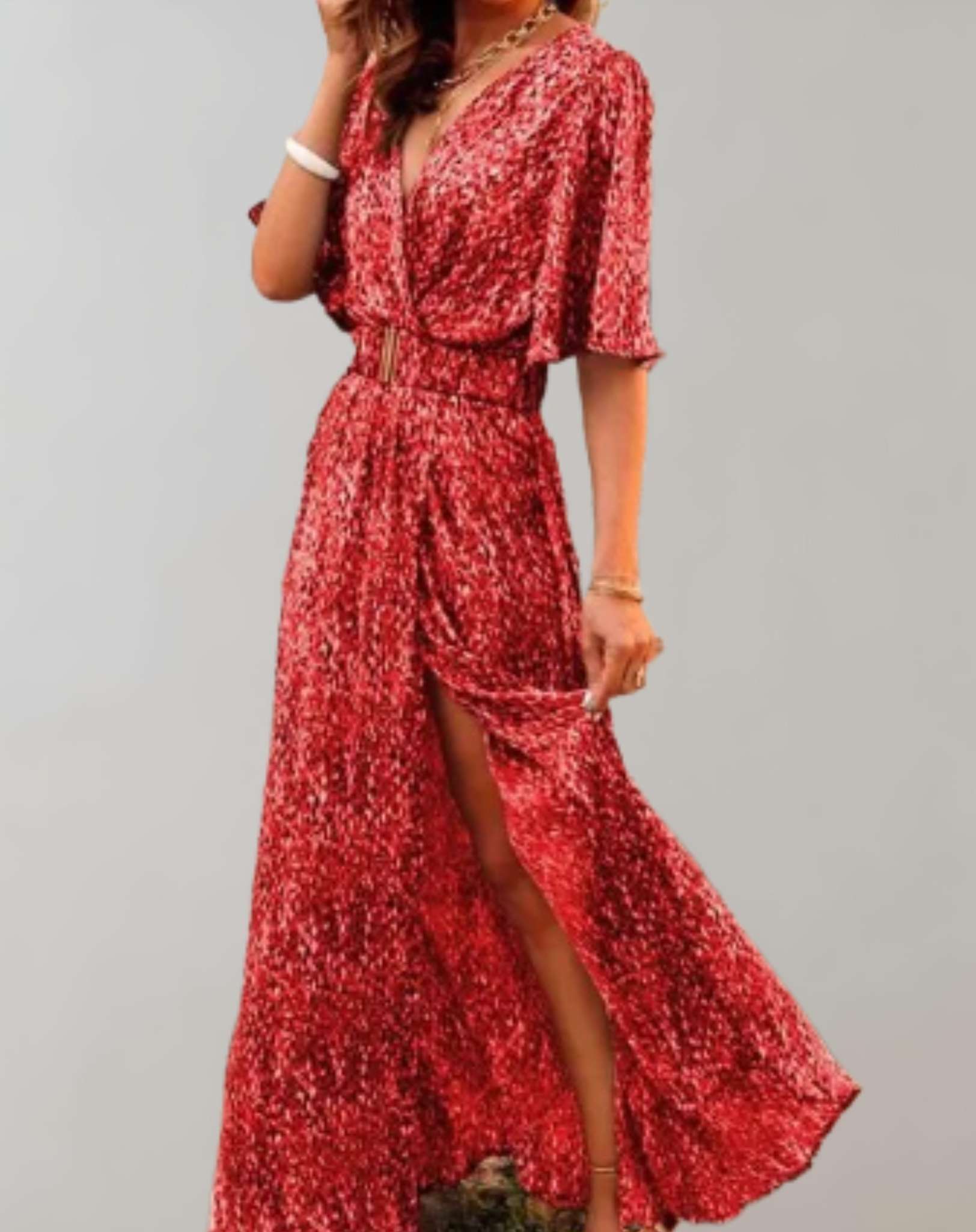 Nadia | Robe Longue Femme en Tissu Fluide avec Silhouette Ample | Élégance et Confort pour l'Été 5