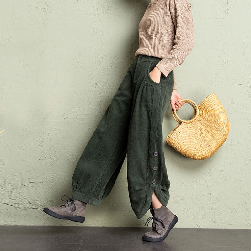 Pantalon-Cotele-Velour-Femme