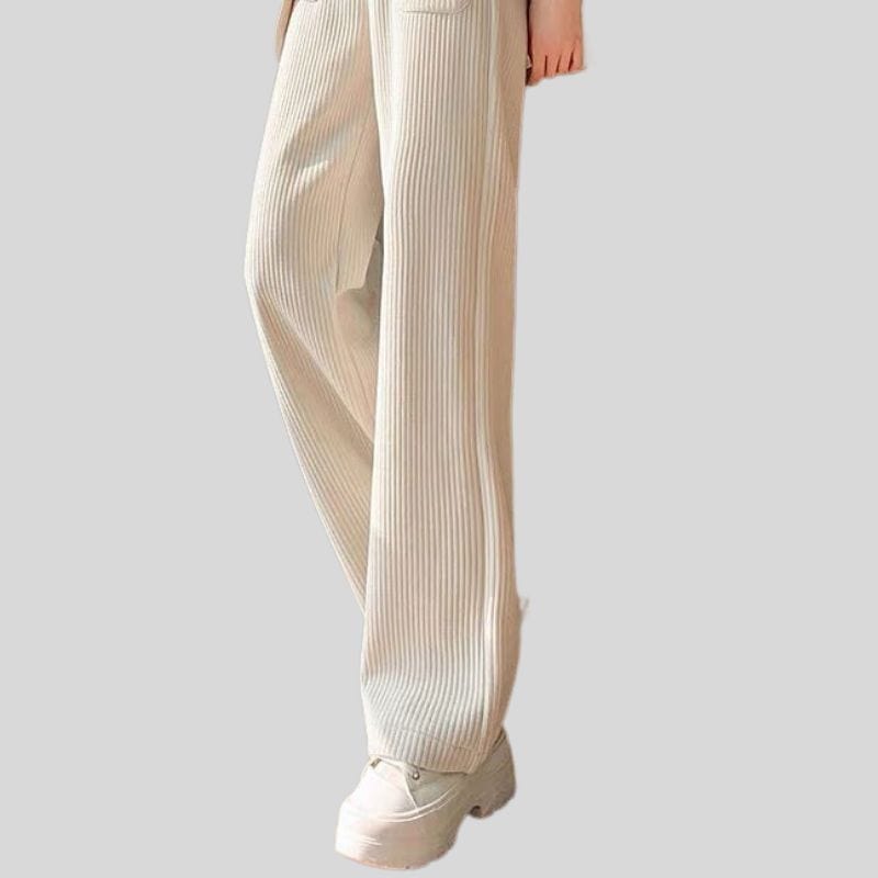 Pantalon-Femme-Gros-Velours-Cotelé