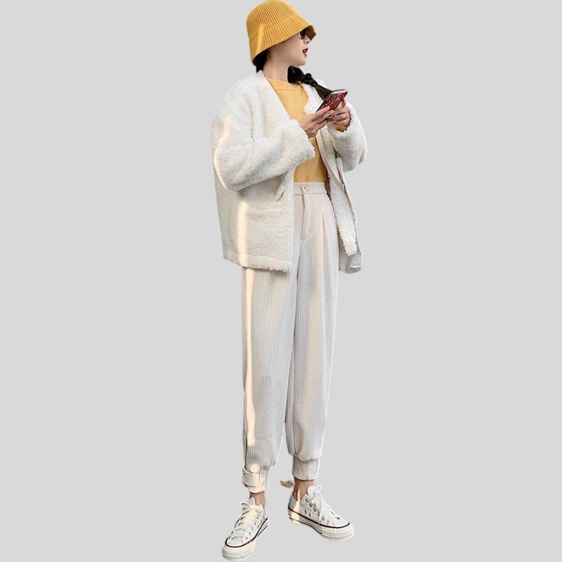 Pantalon-Femme-Velours-Grosses-Cotes