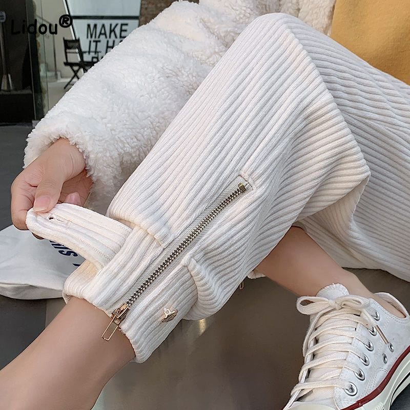 Pantalon-Femme-Velours-Grosses-Cotes