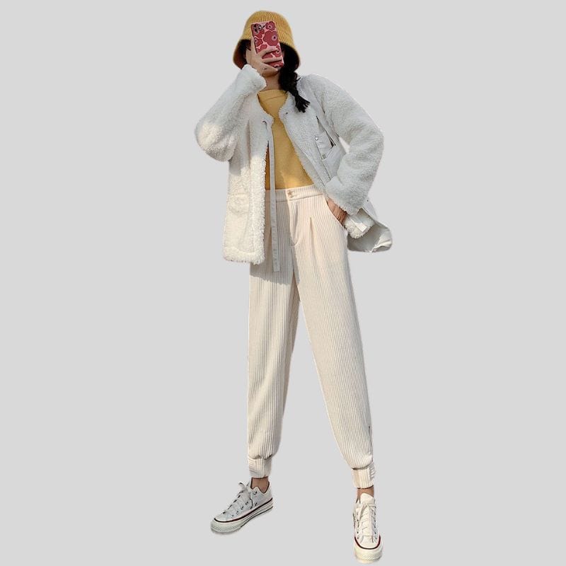 Pantalon-Femme-Velours-Grosses-Cotes