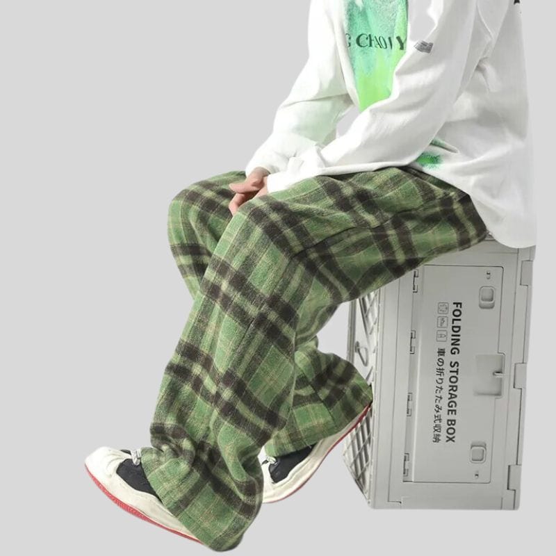 Pantalon-Homme-Velours-Vert