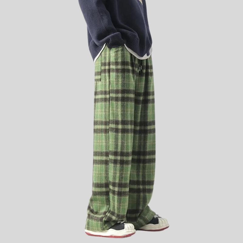 Pantalon-Homme-Velours-Vert