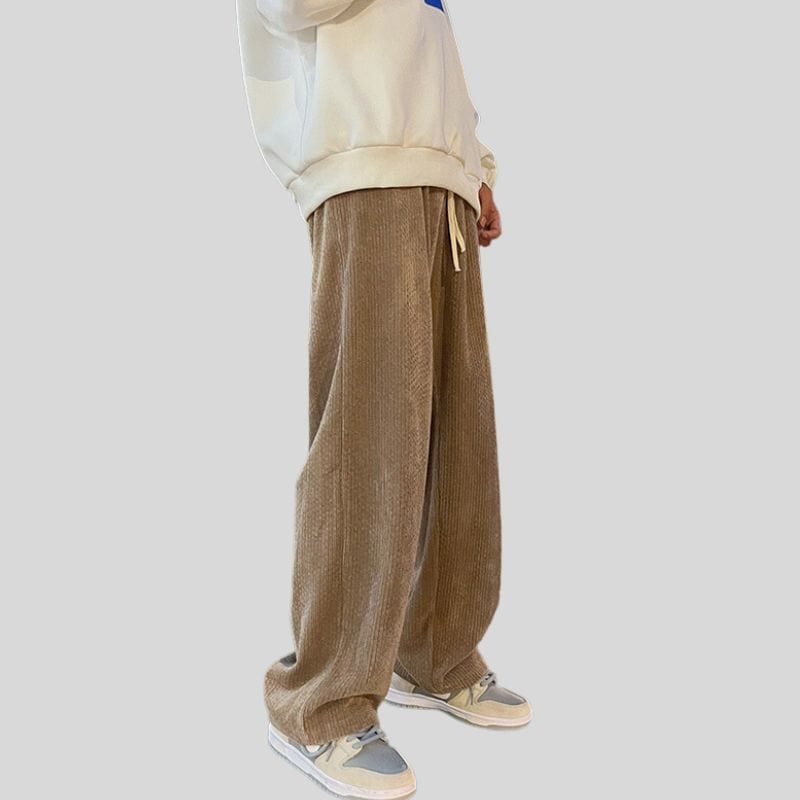 Pantalon-Large-Velours-Homme