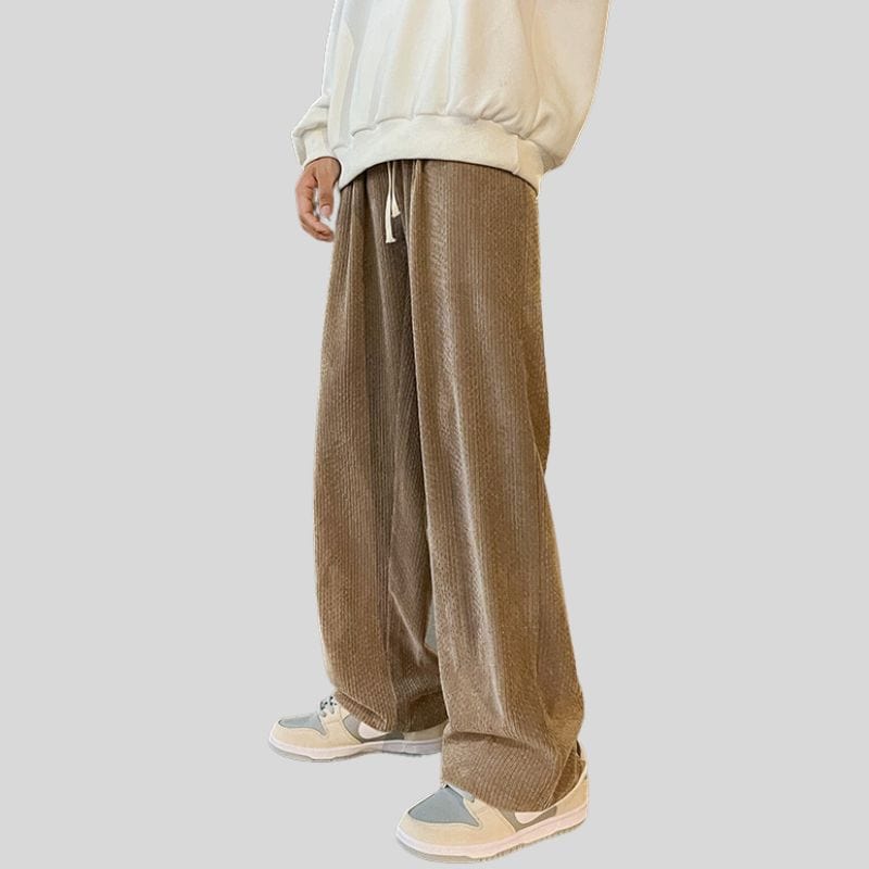 Pantalon-Large-Velours-Homme