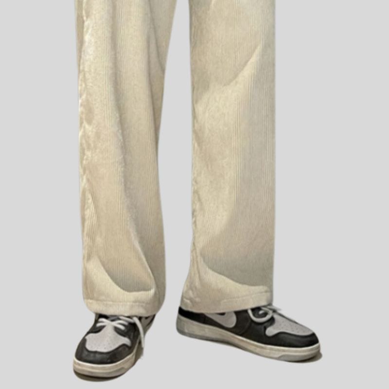 Pantalon-Velour-Beige-Homme