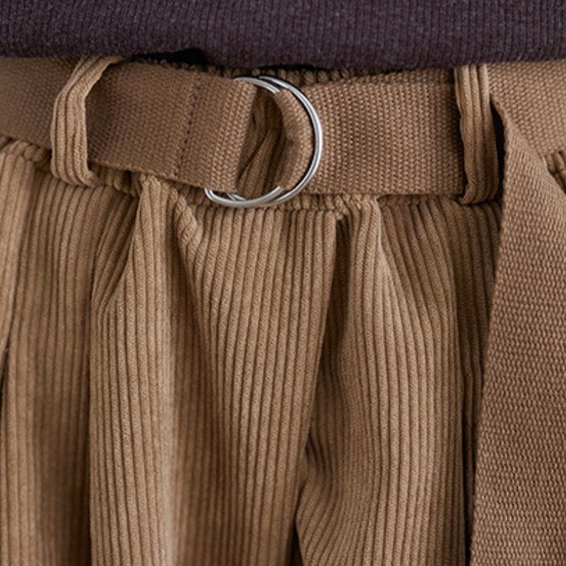 Pantalon-Velour-Kaki-Femme