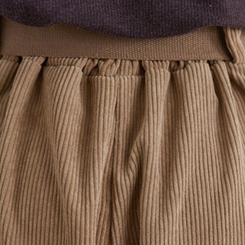 Pantalon-Velour-Kaki-Femme