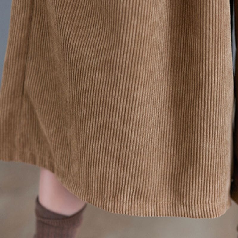 Pantalon-Velour-Kaki-Femme