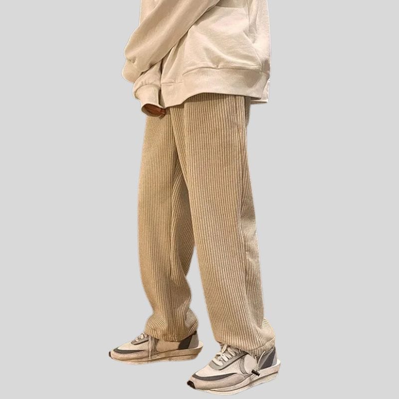 Pantalon-Velours-Beige-Homme