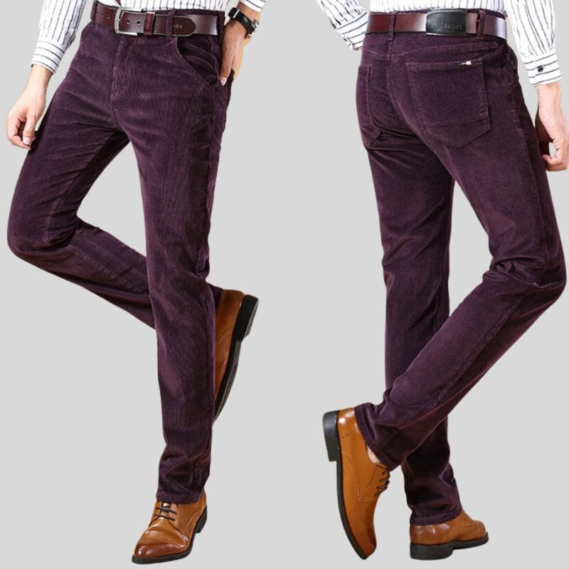 Pantalon homme hotsell bordeaux slim