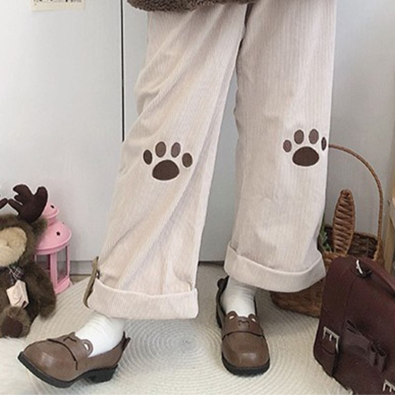 Pantalon-Velours-Cotelé-Beige-Femme