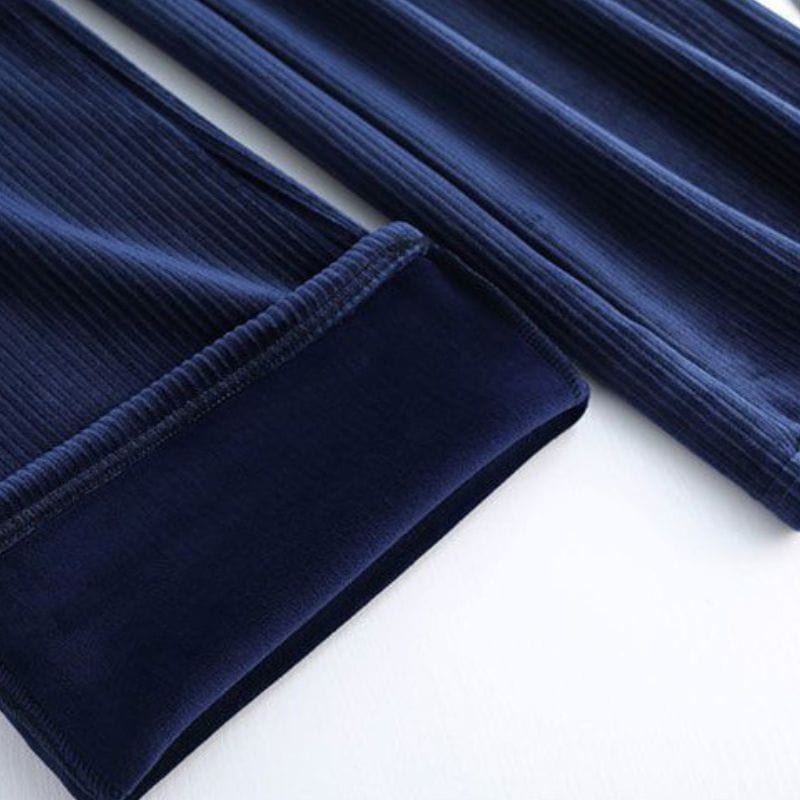 Pantalon-Velours-Cotelé-Bleu-Marine-Femme