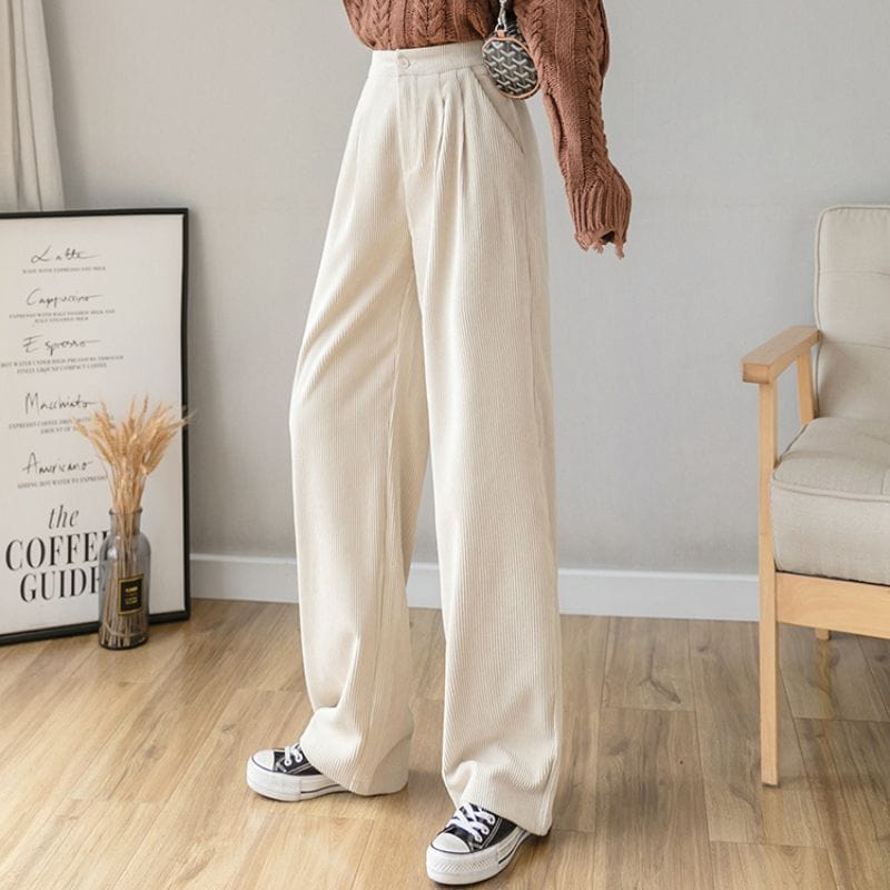 Pantalon velour cotelé discount femme