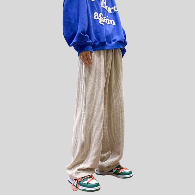 Pantalon-Velours-Cotelé-Homme-Beige