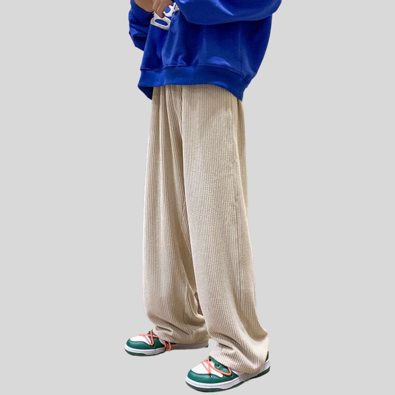 Pantalon-Velours-Cotelé-Homme-Beige