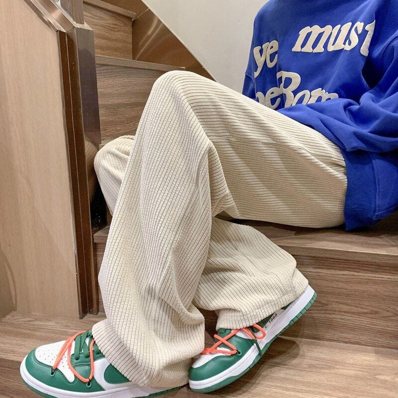 Pantalon-Velours-Cotelé-Homme-Beige