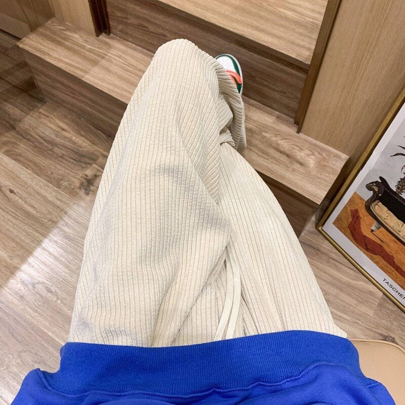 Pantalon-Velours-Cotelé-Homme-Beige