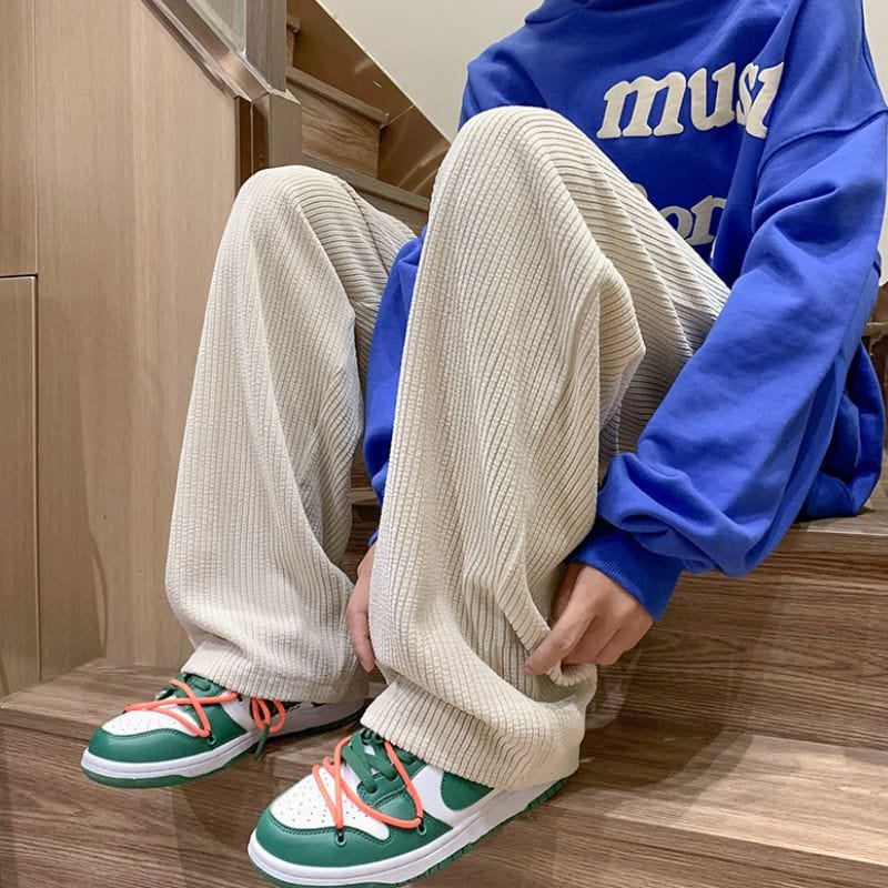 Pantalon-Velours-Cotelé-Homme-Beige