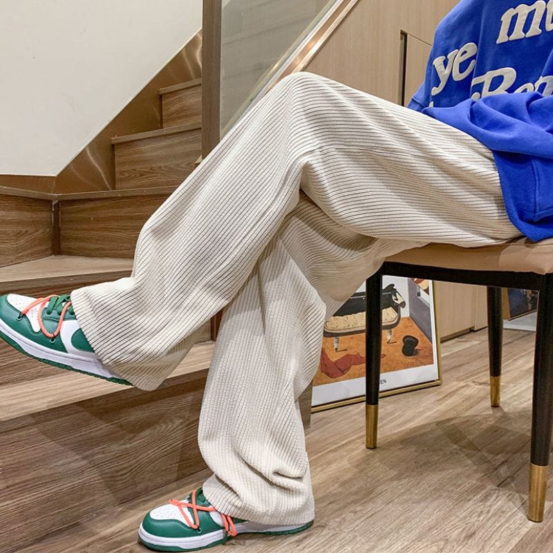 Pantalon-Velours-Cotelé-Homme-Beige