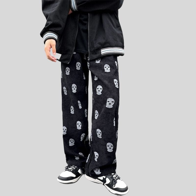 Pantalon-Velours-Cotelé-Noir-Homme