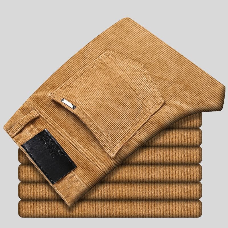 Pantalon-Velours-Homme-Marron