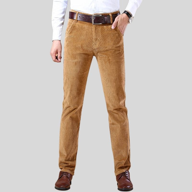 Pantalon-Velours-Homme-Marron