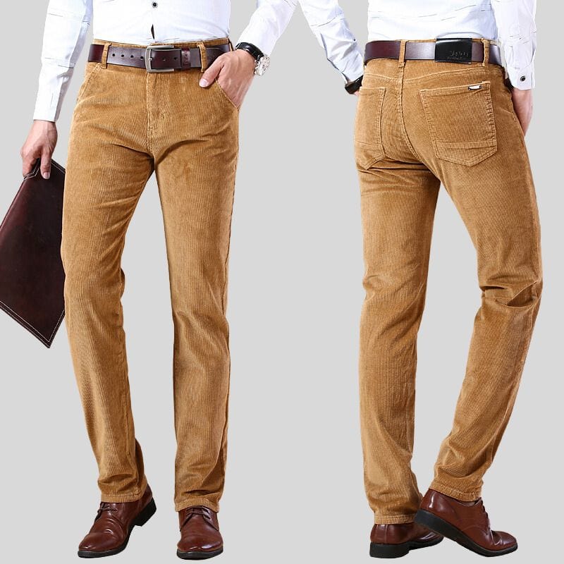 Pantalon-Velours-Homme-Marron