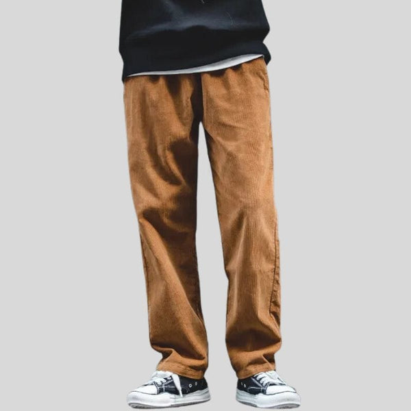 Pantalon Velours Côtelé Homme Coupe Droite Rétro - Chino Élégant Et Confortable Pour Style Vintage