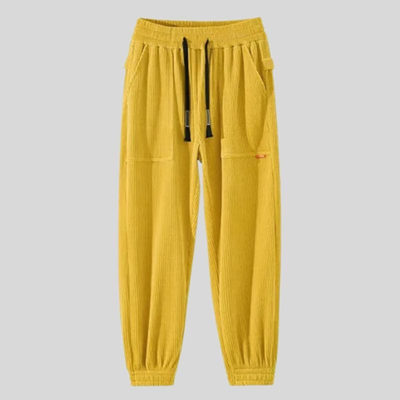 Pantalon-Velours-Jaune