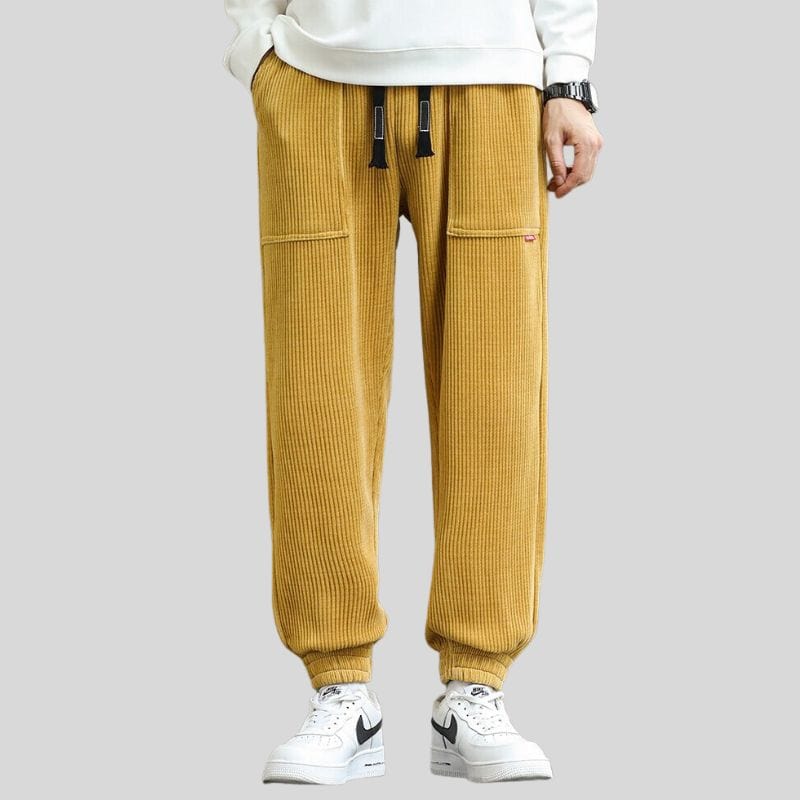Pantalon-Velours-Jaune