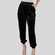 Pantalon-Velours-Ras-Noir-Femme