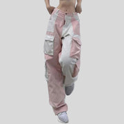 Pantalon-Velours-Rose-Femme