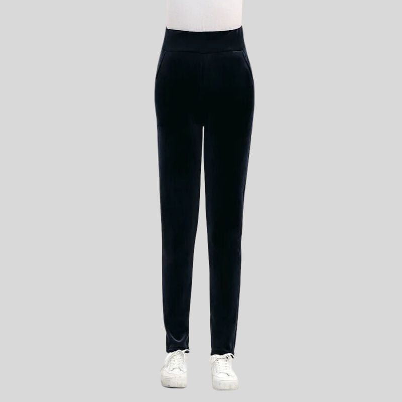 Pantalon-Velours-Slim-Femme