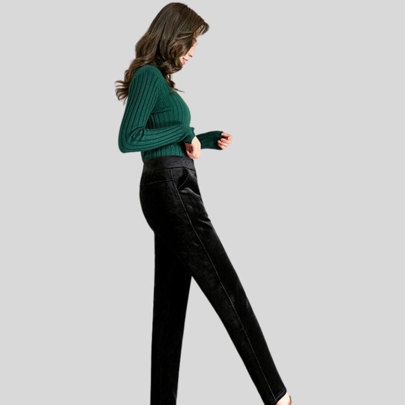 Pantalon Velours Slim Femme