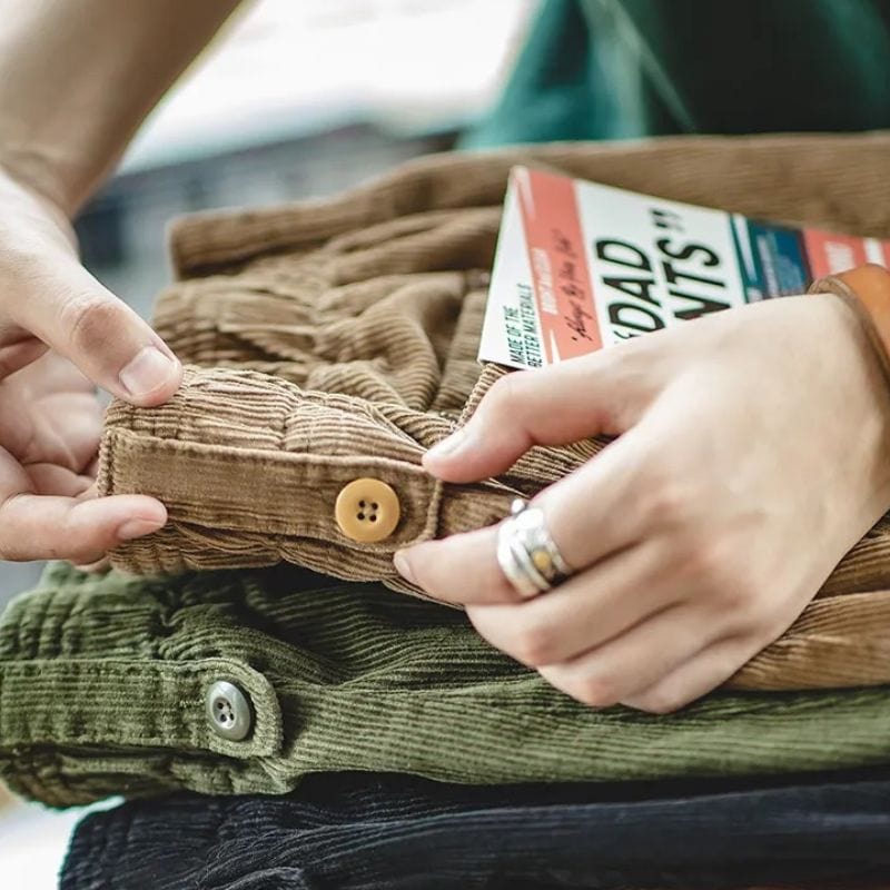 Pantalon-en-Velour-Marron-Homme