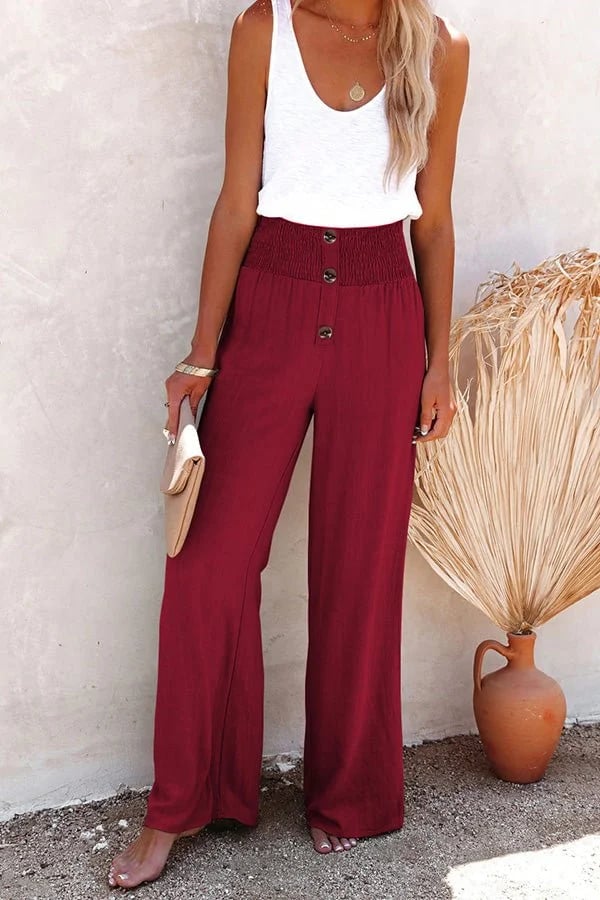 Pantalon Décontracté Femme Taille Haute avec Détails Élégants | Polyvalent pour un Style Quotidien 4