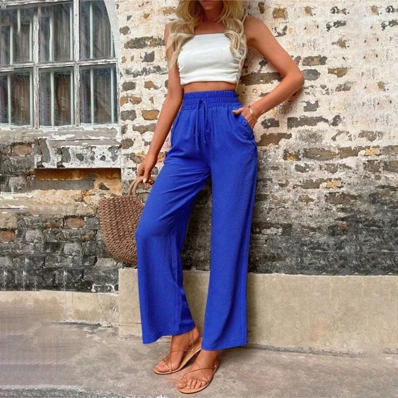 Pantalon Décontracté Femme à Jambes Larges avec Taille Élastique | Confort Optimal pour un Style Relaxé 13
