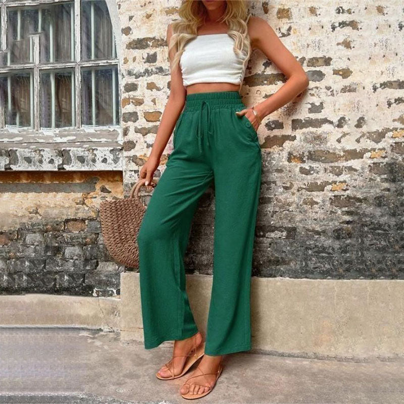 Pantalon Décontracté Femme à Jambes Larges avec Taille Élastique | Confort Optimal pour un Style Relaxé 14