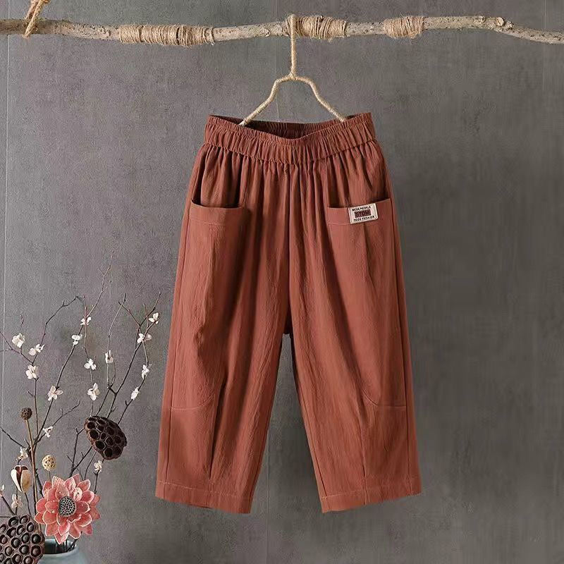 Pantalon Décontracté Femme en Coton Léger avec Ceinture Élastique | Style Moderne pour Confort Quotidien 5