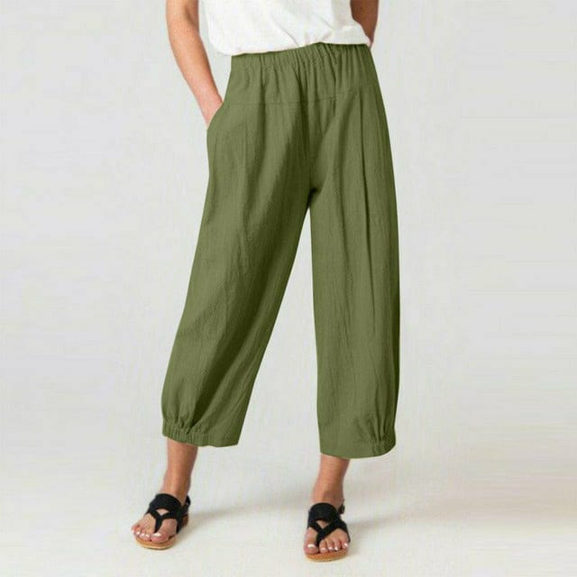 Pantalon Décontracté Homme en Coton et Lin avec Taille Élastique | Confort Optimal pour Détente et Élégance 0