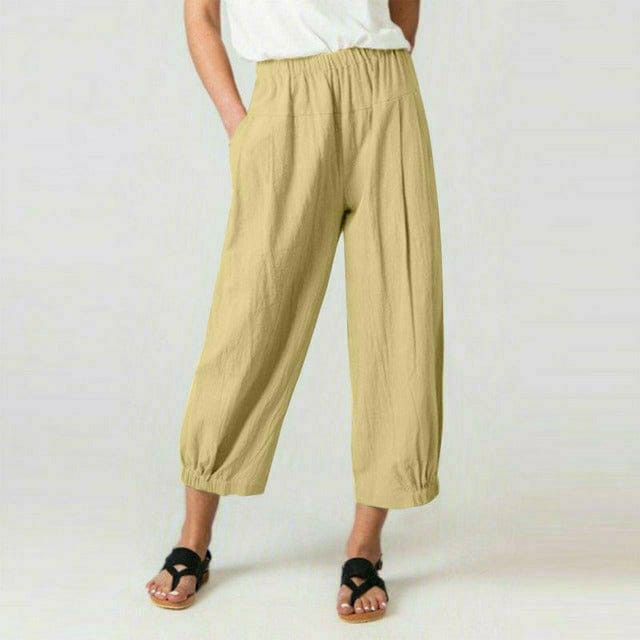 Pantalon Décontracté Homme en Coton et Lin avec Taille Élastique | Confort Optimal pour Détente et Élégance 2