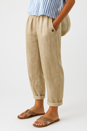 Pantalon Élégant Femme avec Poches Latérales et Ceinture Élastique | Confort Optimal pour Toutes Occasions 0