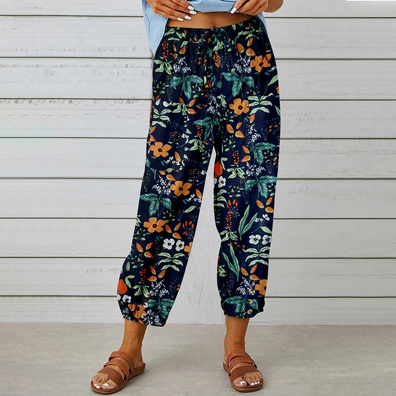 Pantalon Fluide Femme Imprimé avec Taille Élastique | Confort Optimal pour Toutes Occasions 10
