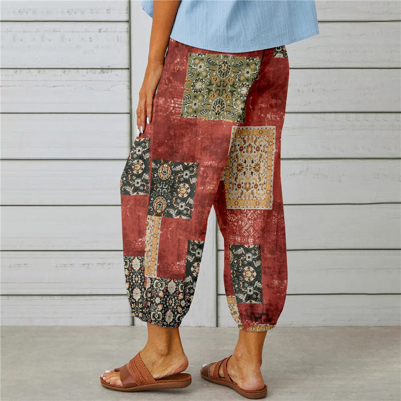Pantalon Fluide Femme Imprimé avec Taille Élastique | Confort Optimal pour Toutes Occasions 3