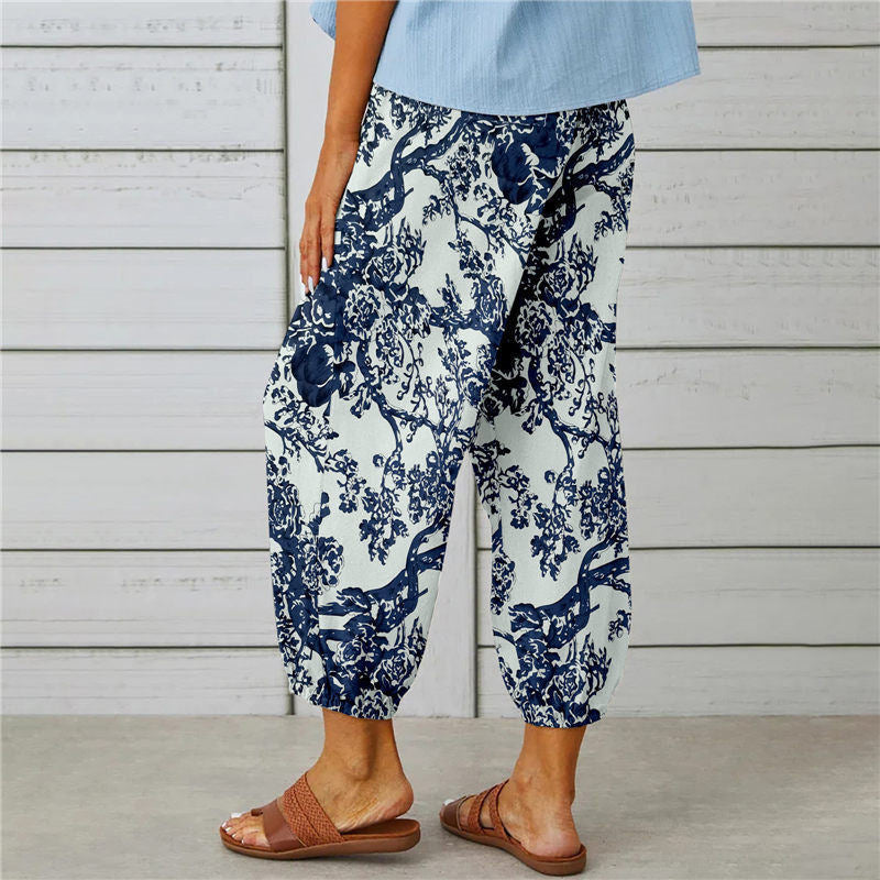 Pantalon Fluide Femme Imprimé avec Taille Élastique | Confort Optimal pour Toutes Occasions 7