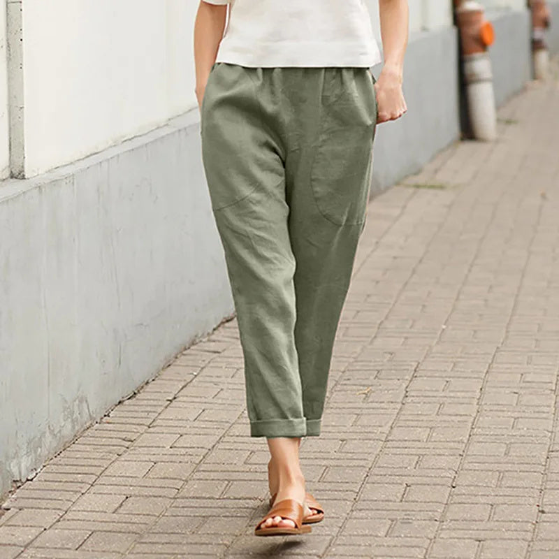 Pantalon Large Femme Ample avec Poches Pratiques | Confort et Élégance au Quotidien 0