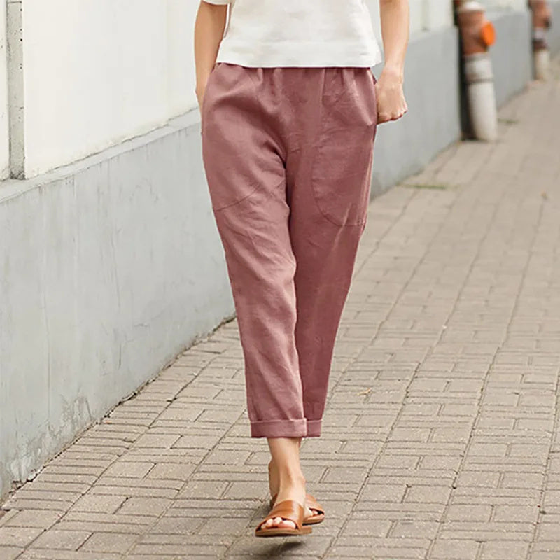 Pantalon Large Femme Ample avec Poches Pratiques | Confort et Élégance au Quotidien 3