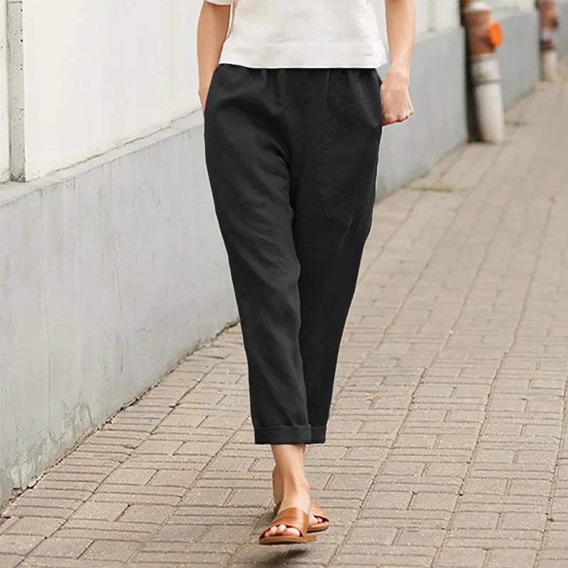 Pantalon Large Femme Ample avec Poches Pratiques | Confort et Élégance au Quotidien 5